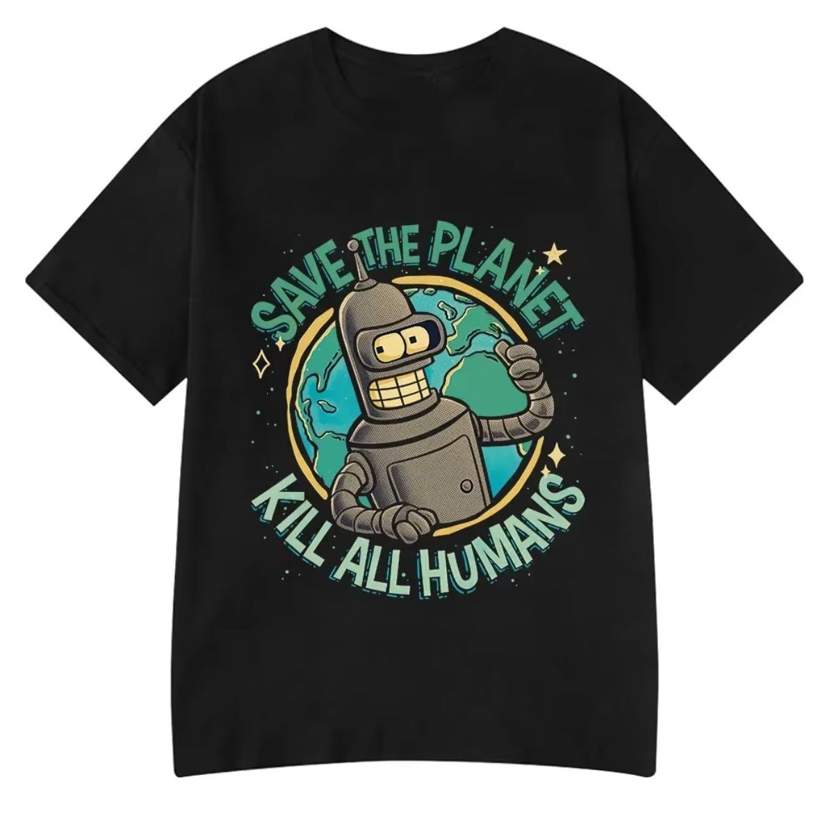 Save The Planet Robot Graphic Tee