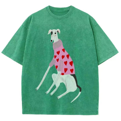 Oversized Dachshund Vintage Washed Cotton Tee