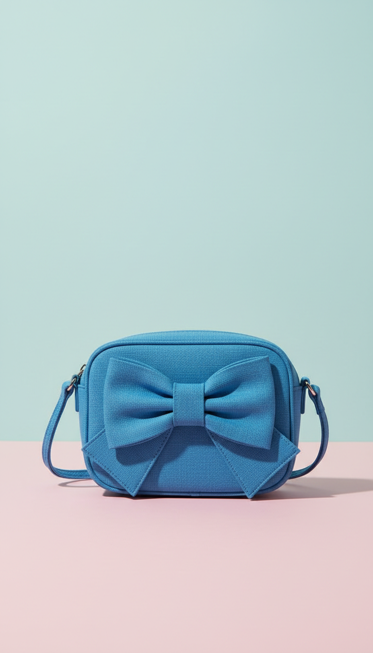 Blue Raspberry Bow Crossbody Bag