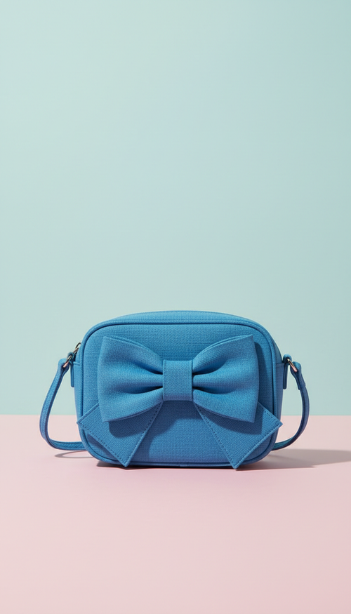 Blue Raspberry Bow Crossbody Bag